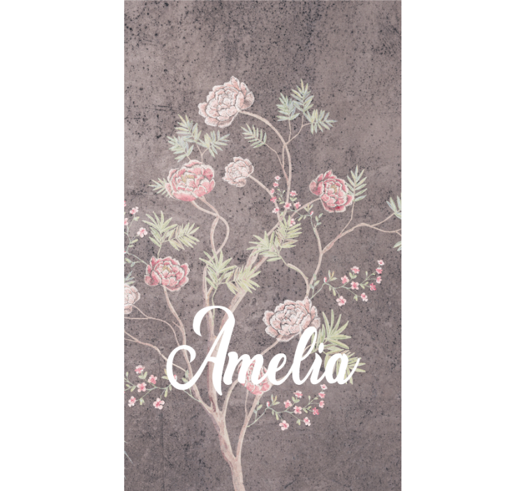 Personalized Floral Elegance flowers and plant blind - TenStickers
