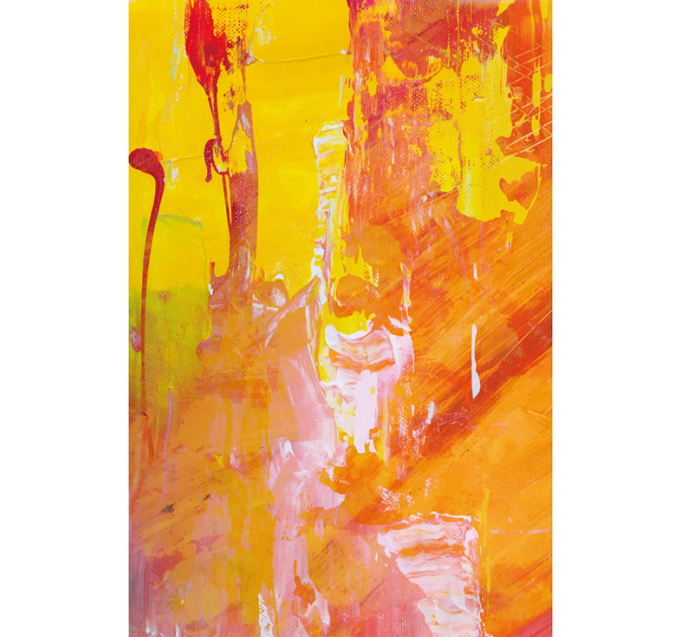 Orange abstract design Master bedroom blind - TenStickers