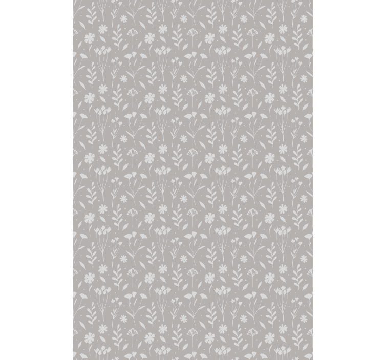 Grey gentle bloom flowers and plant blind - TenStickers