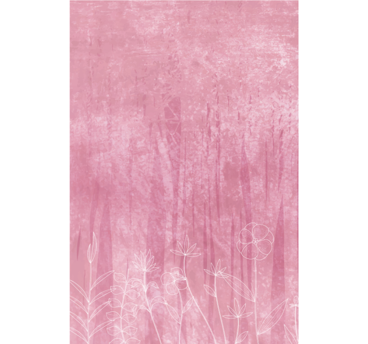 Floral silhouette design flowers and plant blind - TenStickers