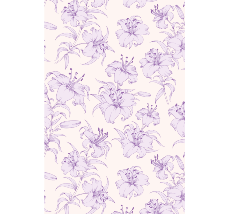 Lilies Floral Pattern flowers and plant blind - TenStickers