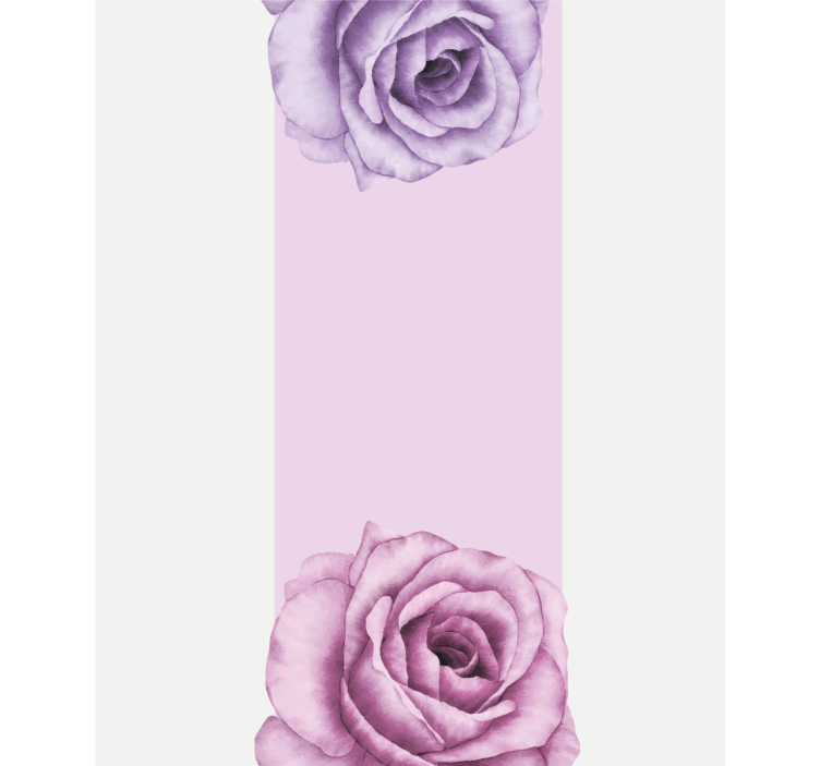 Purple Rose Accent flowers and plant blind - TenStickers