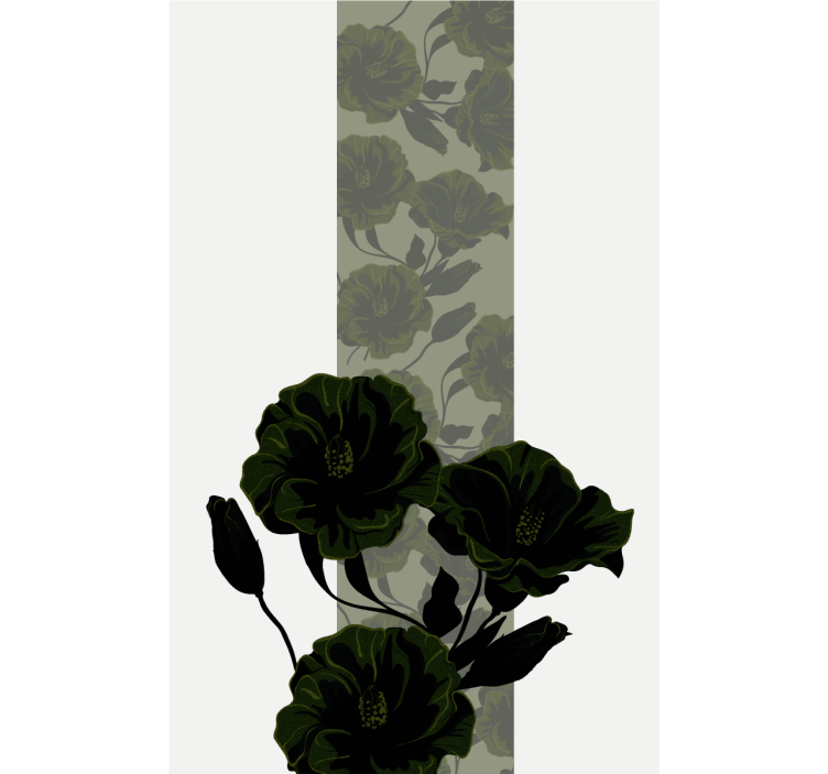 Green rose arrengment flowers and plant blind - TenStickers