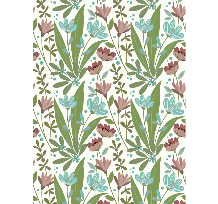 Floral Leaf Patterns flowers and plant blind - TenStickers