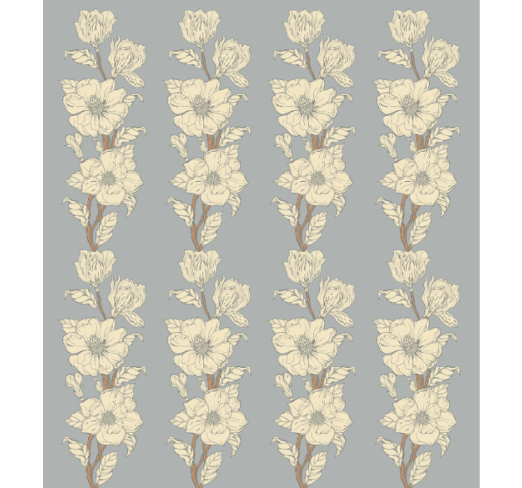 Vertical elegant pattern flower blind - TenStickers