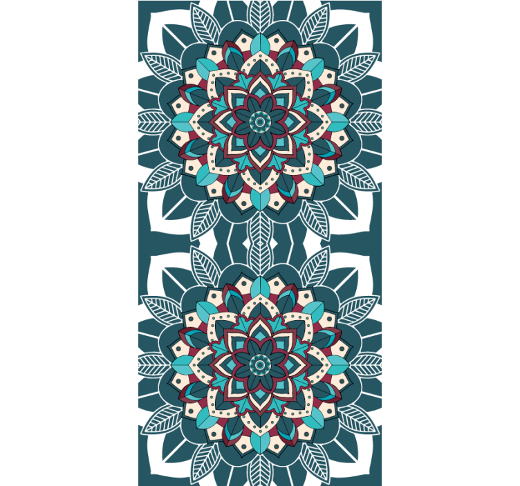 Elegant blue tiles texture and pattern blind - TenStickers