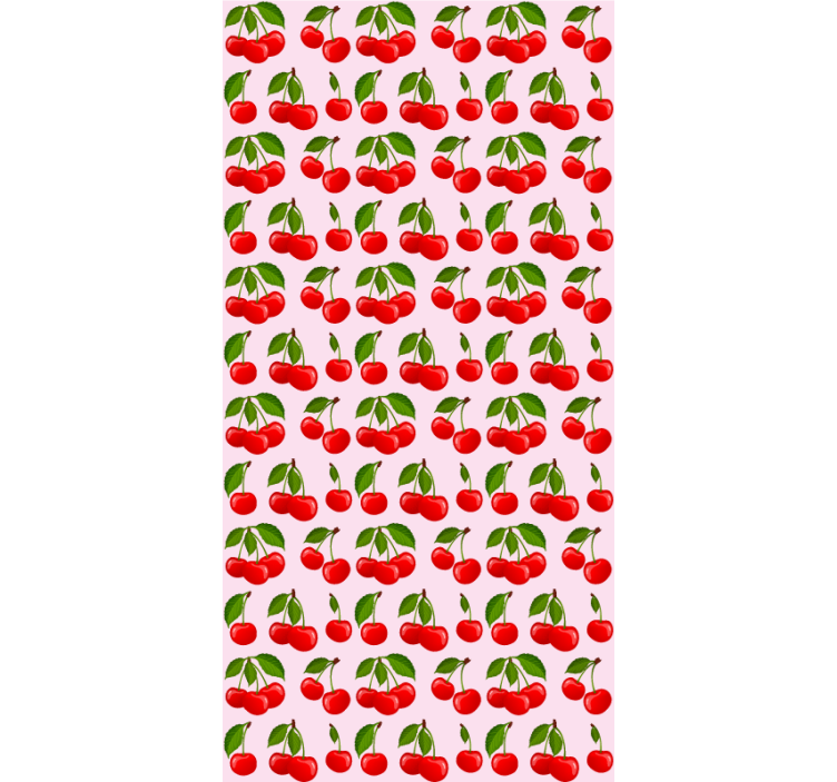 Red Cherry Pattern kitchen blind - TenStickers