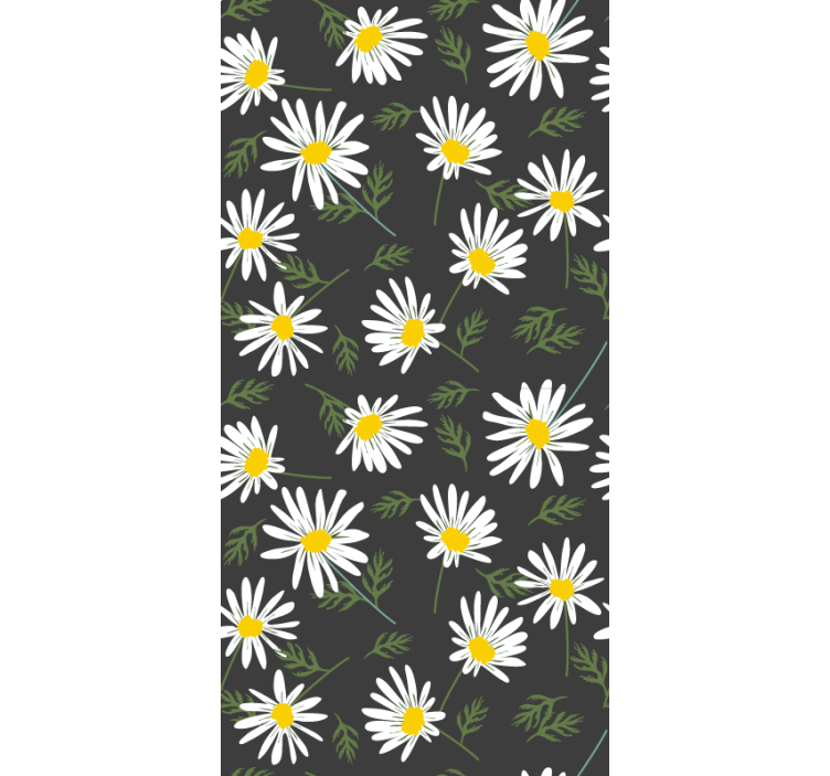 Daisy Floral Pattern flowers and plant blind - TenStickers
