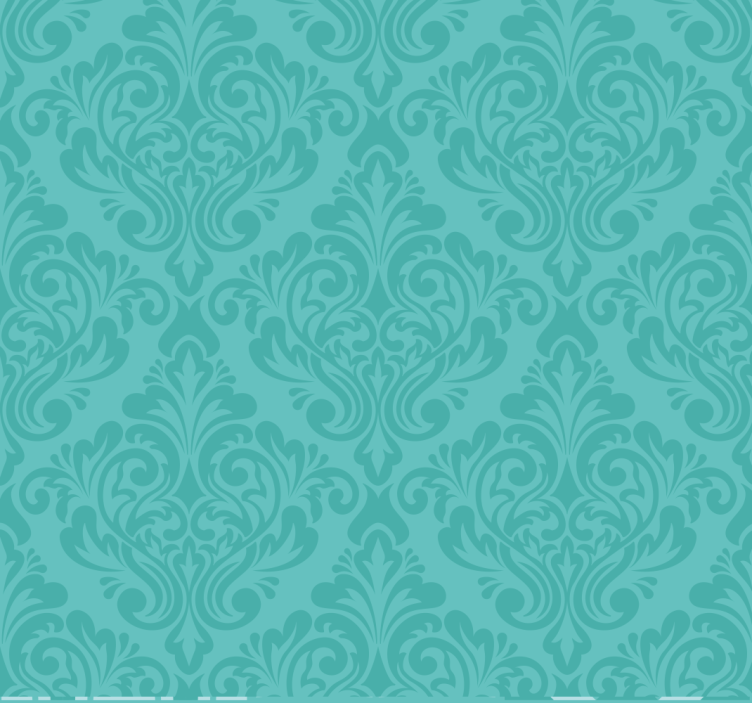 Damask Turquoise window blind - TenStickers