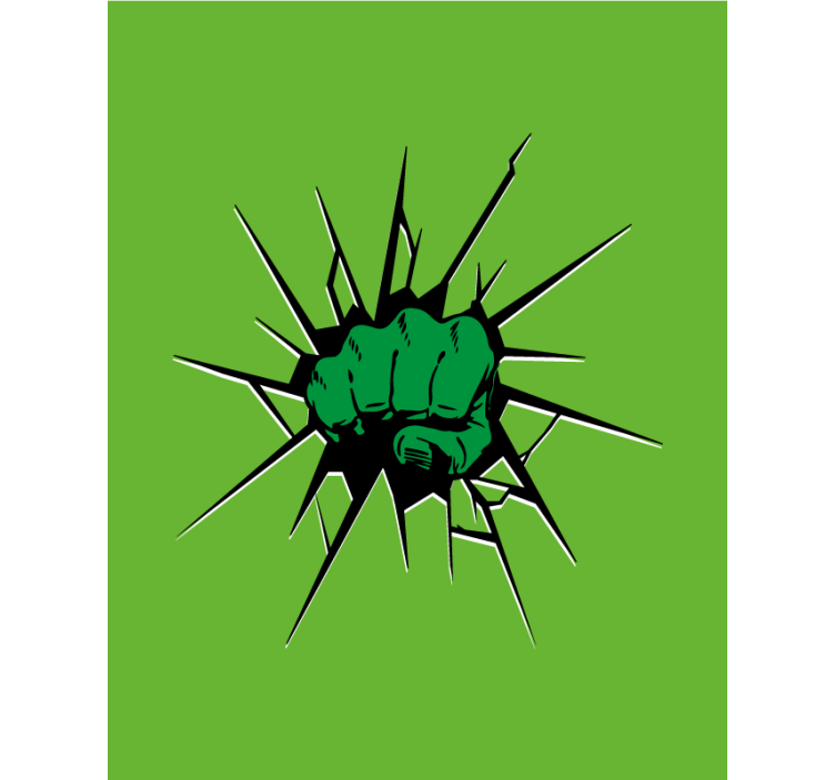 Green fist superhero roller blind - TenStickers