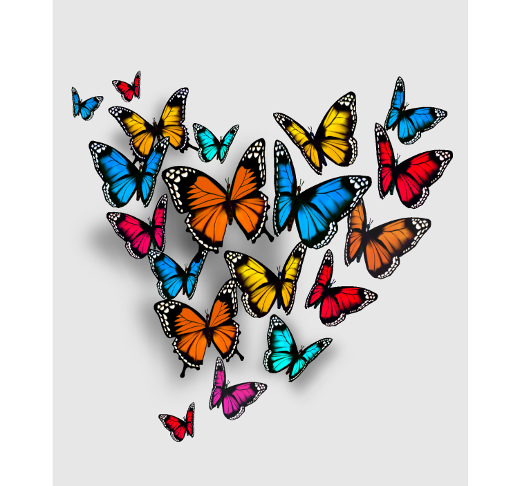 Bright colorful butterflies roller blind - TenStickers