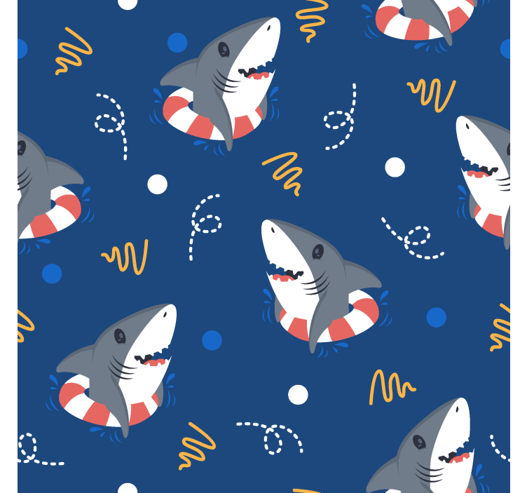 lifeguard shark pattern funky roller blind - TenStickers