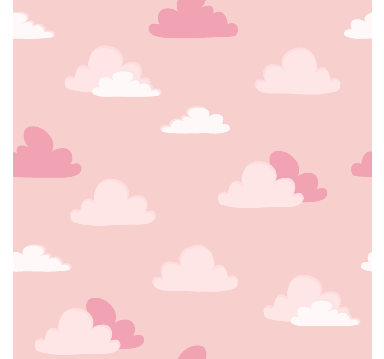 pink and white pattern cloud blind - TenStickers
