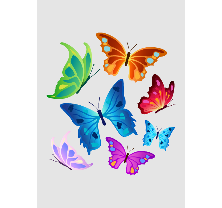 Big colorful wings butterfly blind - TenStickers