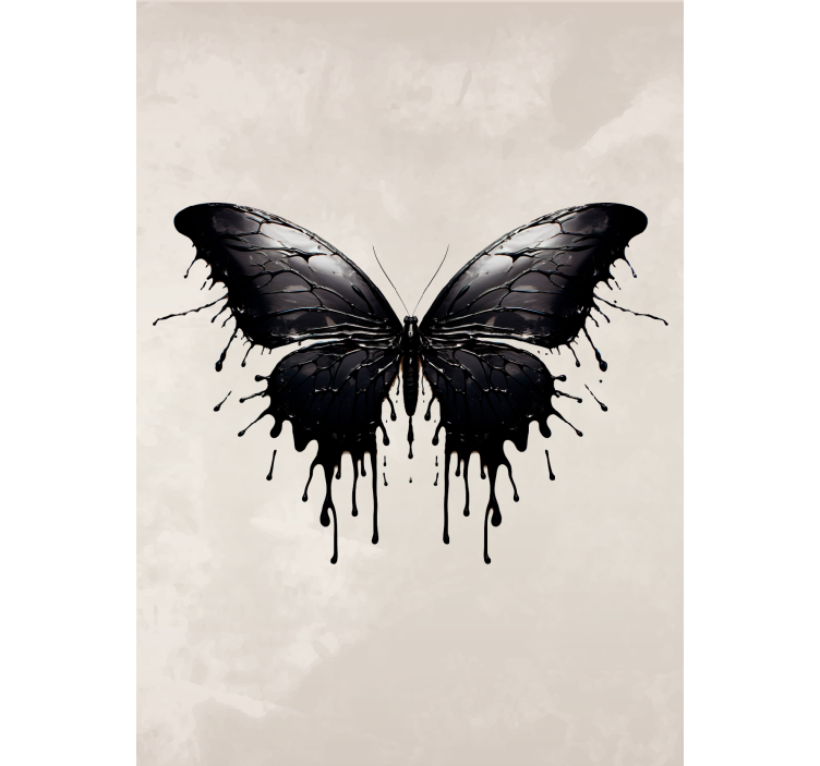 Black big wings butterfly blind - TenStickers