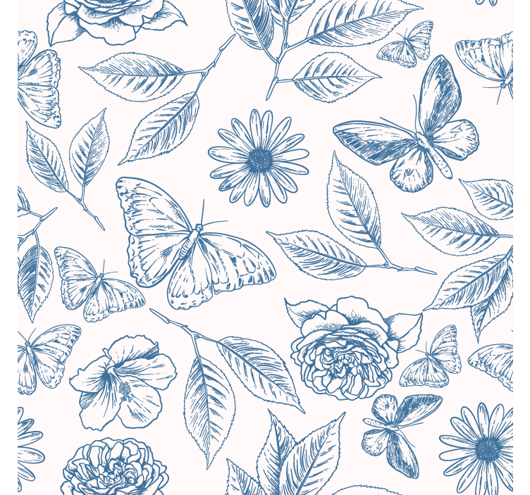 Floral design butterfly blind - TenStickers