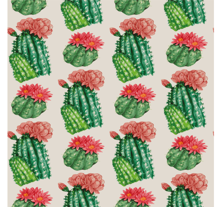 Desert floral cactus roller blind - TenStickers