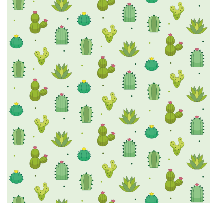 Green pattern cactus roller blind - TenStickers