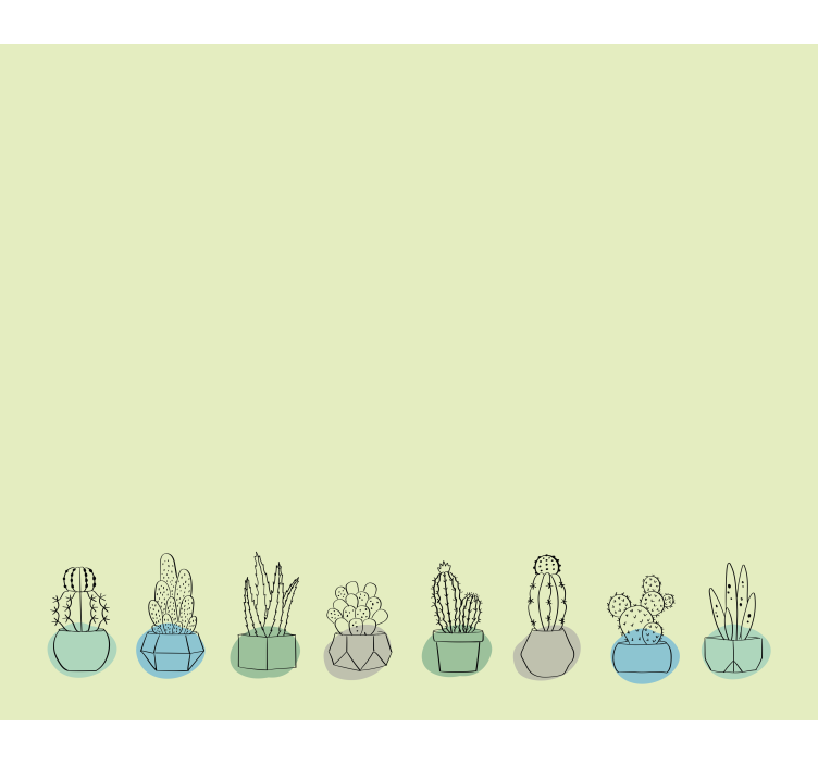 Green periwinkle cactus roller blind - TenStickers