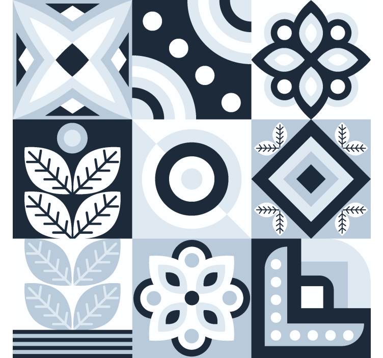 Tiles pattern scandinavian blind - TenStickers