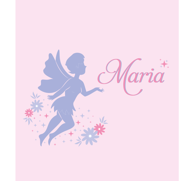 Flying fairy customised pink background roller blind - TenStickers