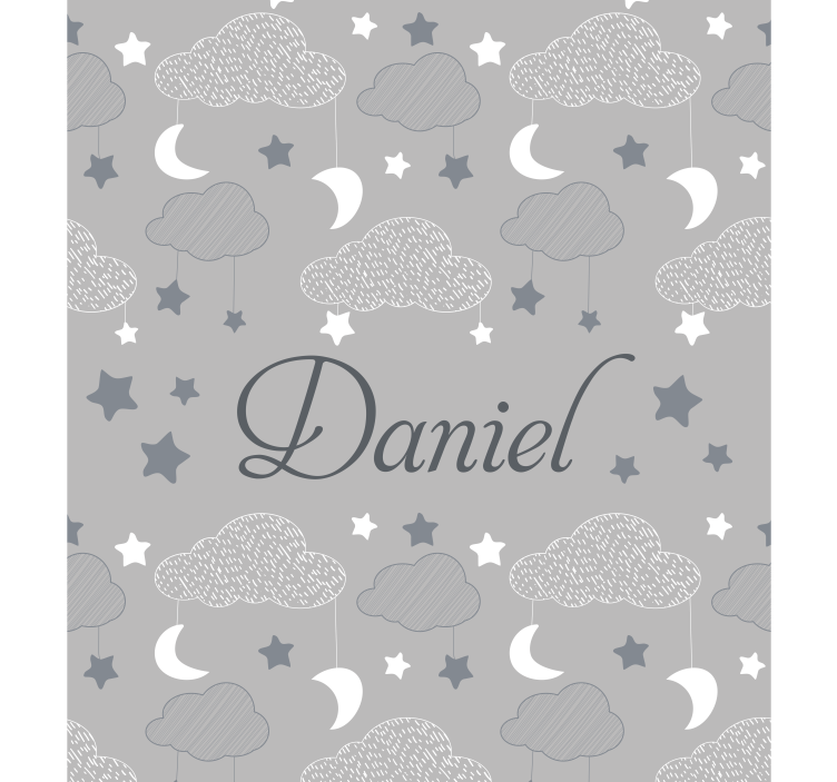 Gray starry clouds customised roller blind - TenStickers