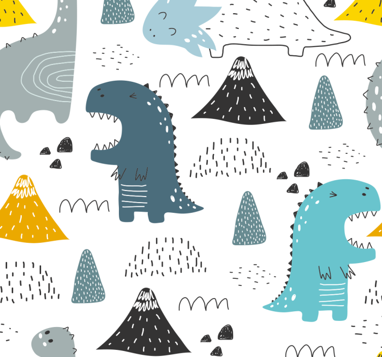 Scandinavian pattern dinosaur roller blind - TenStickers