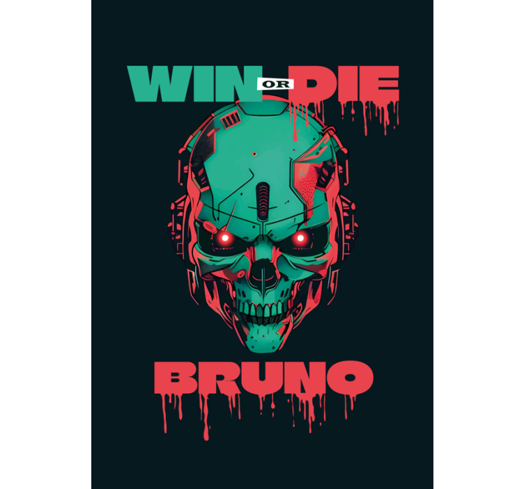 Cyber skull with name geek roller blind - TenStickers