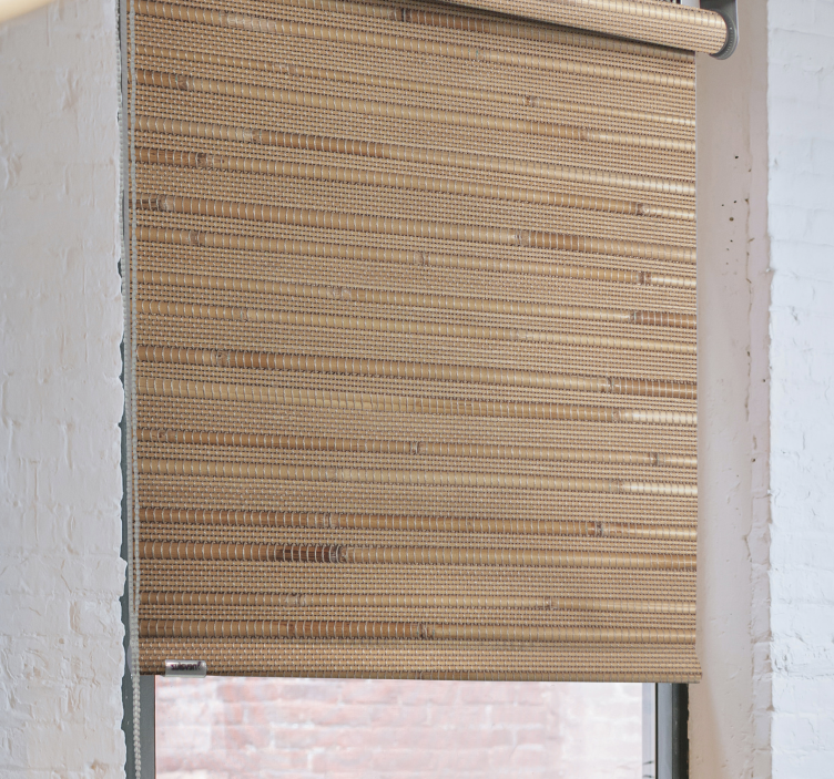 Striped light brown planks Rustic blind - TenStickers