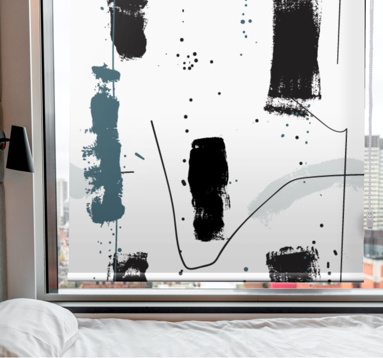 Abstract Brushstrokes Design modern blind - TenStickers