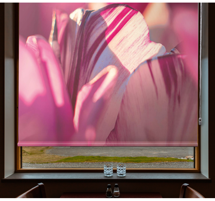 Abstract Floral Essence plain roller blind - TenStickers