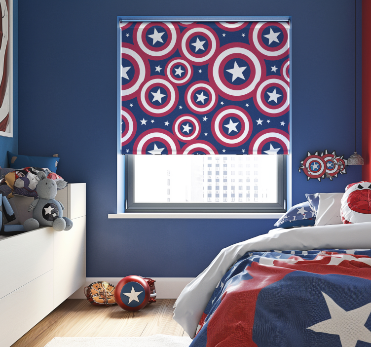 America rounded shield Superhero blind - TenStickers