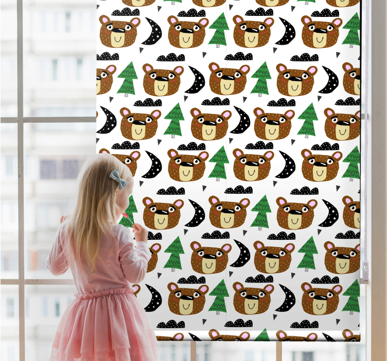 Baby bear patterns childrens blind - TenStickers