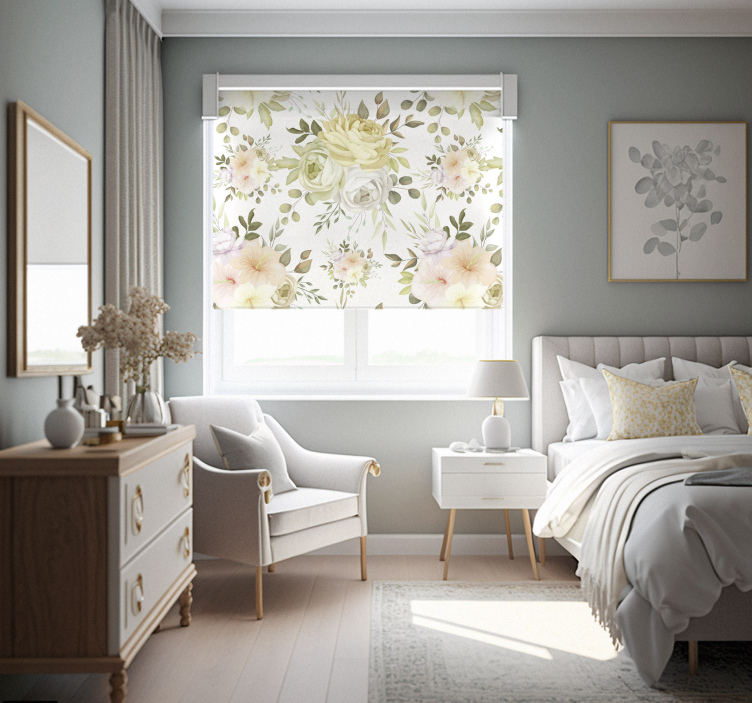 Beautiful floral seamless pattern Flower blind - TenStickers