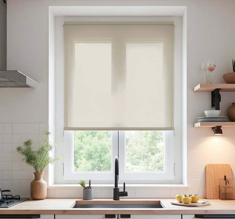 Beige monocolor kitchen blind - TenStickers