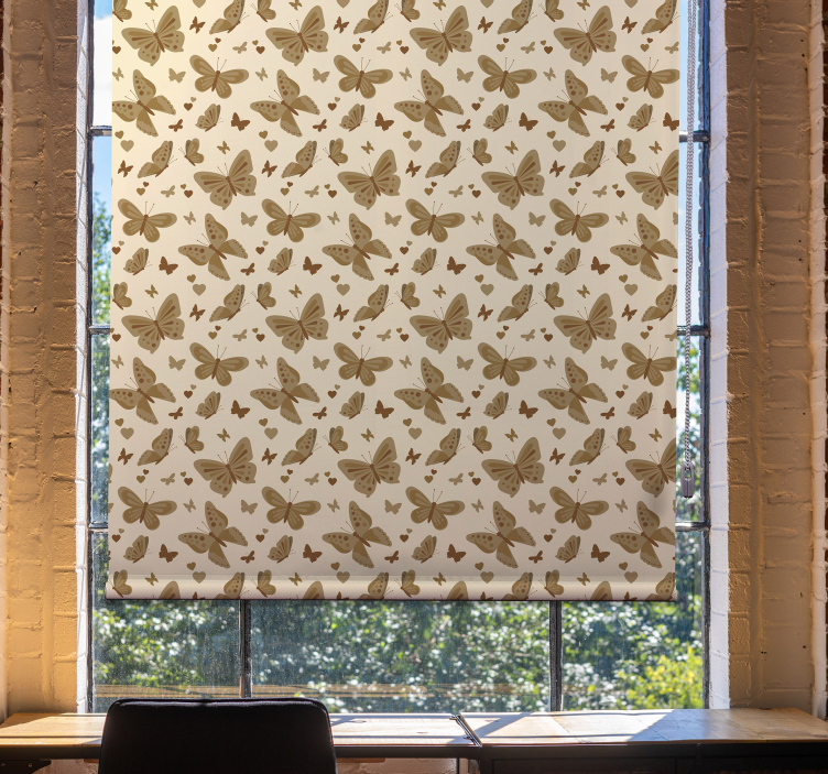 Beige tones Butterfly blind - TenStickers