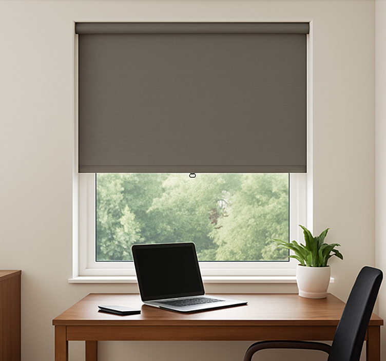 Black outlined office blind - TenStickers