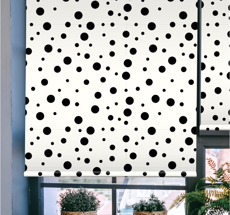 Black polka dots texture and pattern blind - TenStickers