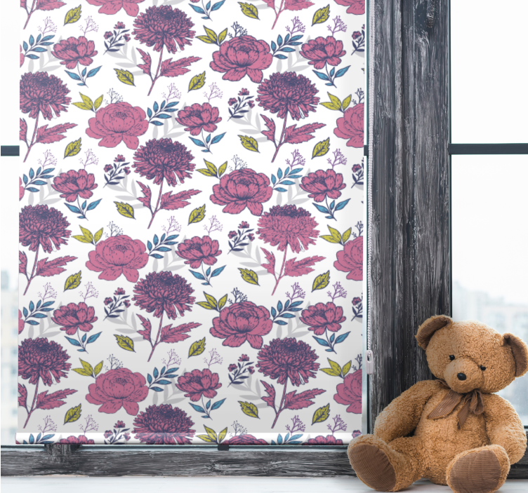 Blossom Floral Theme flowers and plant blind - TenStickers