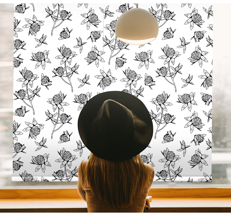 Botanical Motif Creation flowers and plant blind - TenStickers