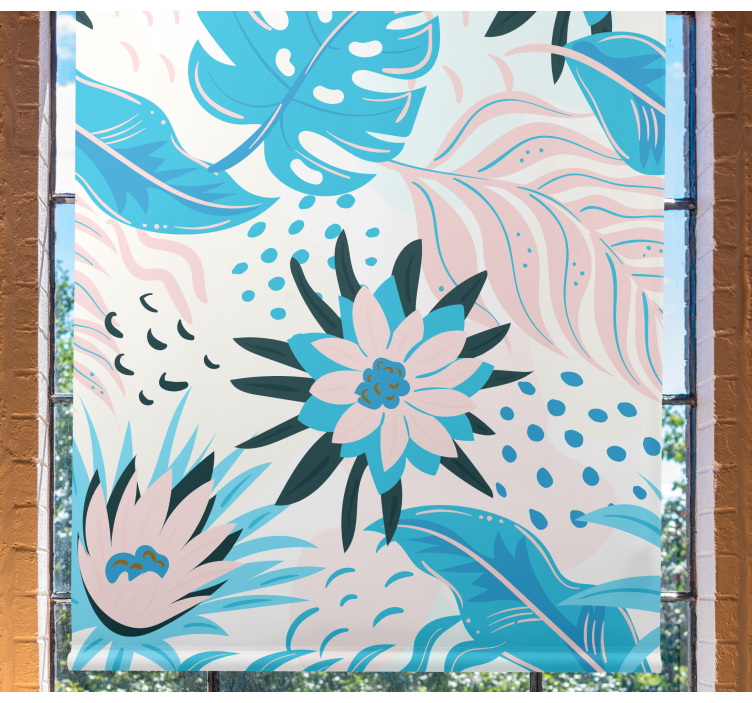 Botanical Pattern Design flowers and plant blind - TenStickers
