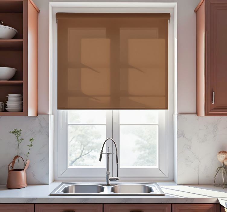 Brown monocolor kitchen blind - TenStickers