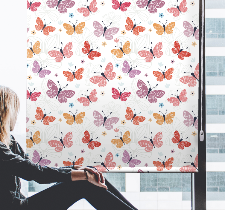 Butterflies flying Original roller blind - TenStickers