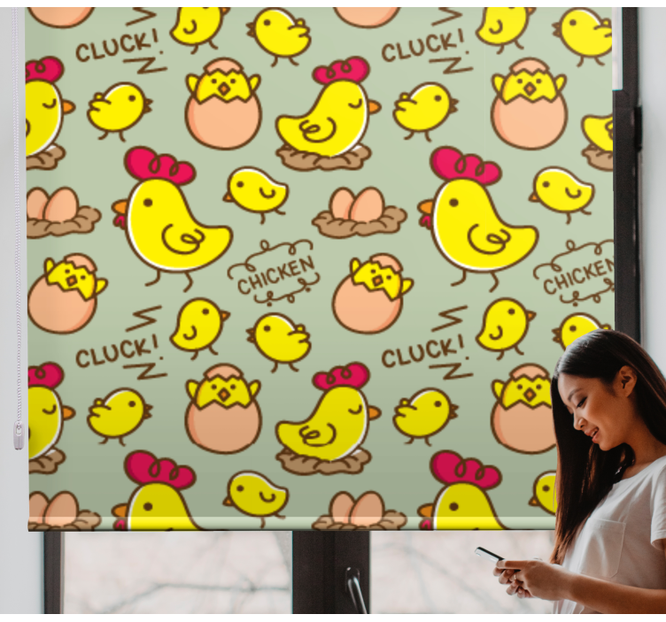 Charming Chickens Pattern animal blind - TenStickers