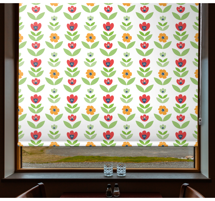 Charming Floral Pattern flowers and plant blind - TenStickers