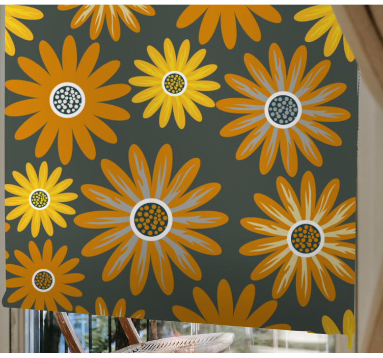 Cheerful Floral Arrangement flowers and plant blind - TenStickers