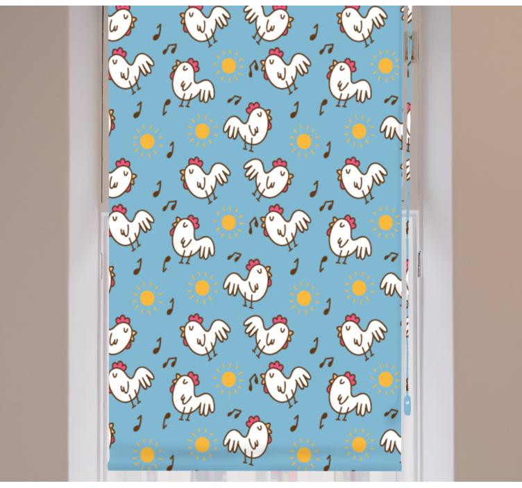 Chicken and sun pattern animal blind - TenStickers