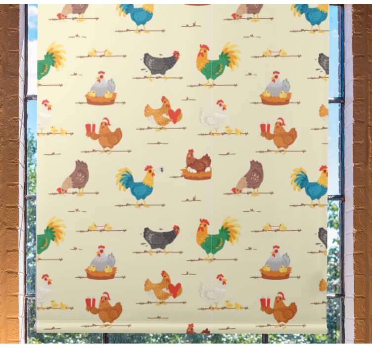 Chickens and Roosters animal blind - TenStickers