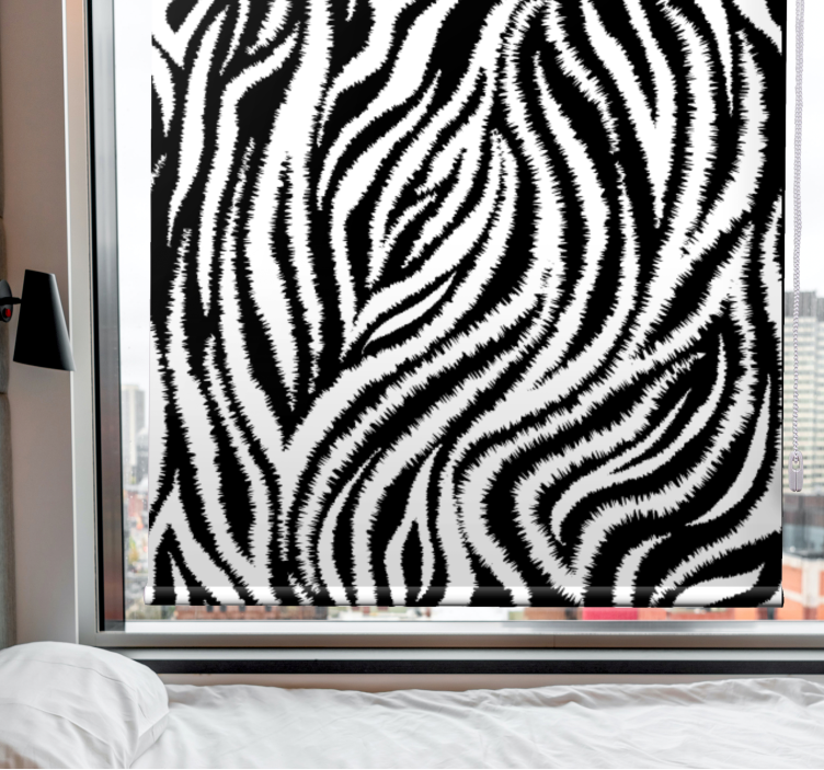 Classic black and white zebra  animal blind - TenStickers