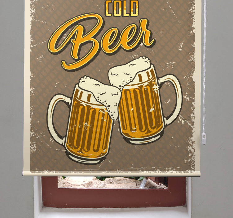 COLD BEER MUGS sport blind - TenStickers
